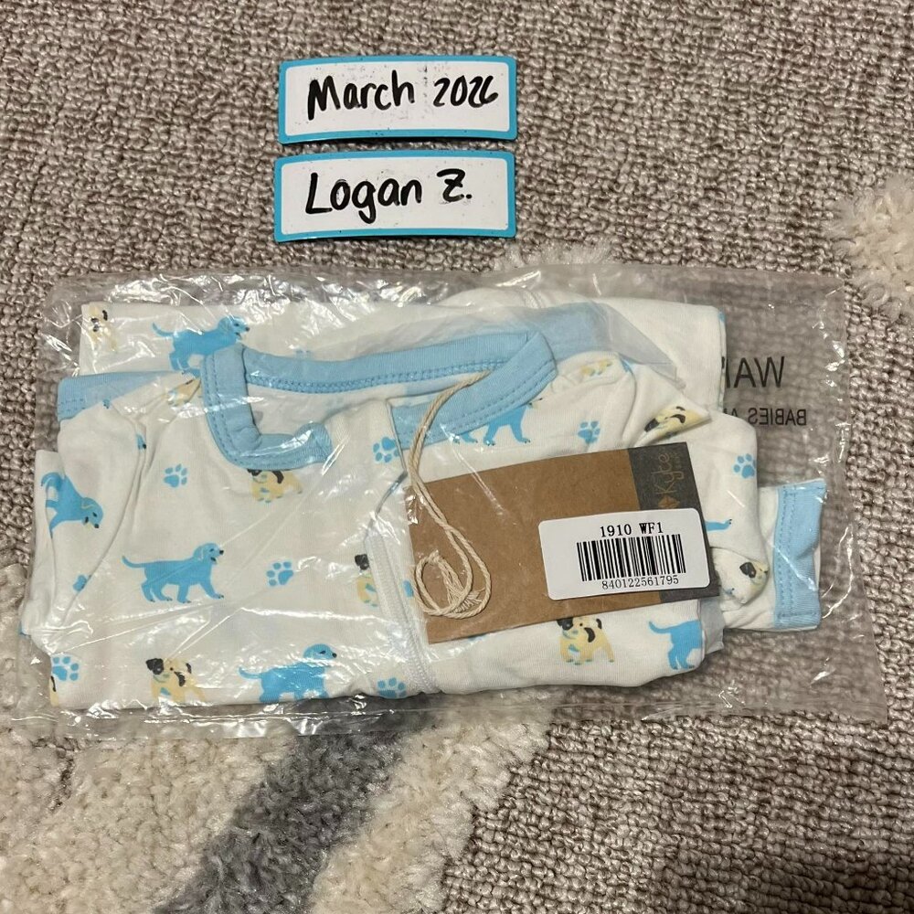 Kyte Baby Woof Zip Romper 0-3mo NIB